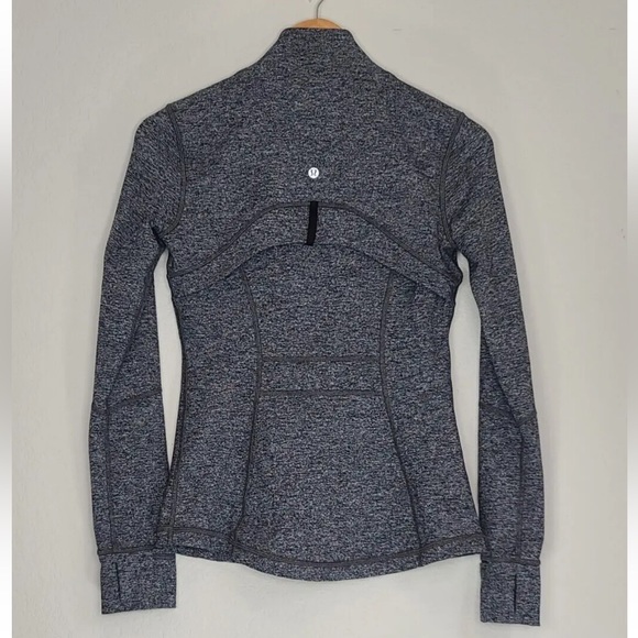 Lululemon Define Jacket Heathered Black Full Zip Grey Size 6 Womens - Picture 2 of 7